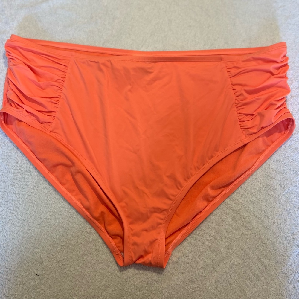 Women’s Plus Size W Swim Bright Peach Bikini Bottoms Size 3X